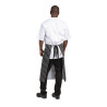 Schwarz-weiße gestreifte Küchenschürze 760 x 970 mm - Whites Chefs Clothing - Fourniresto