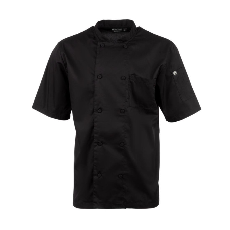 Veste De Cuisine Mixte Noire Cool Vent Montreal - Taille L - Chef Works - Fourniresto