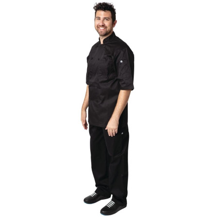 Veste De Cuisine Mixte Noire Cool Vent Montreal - Taille Xl - Chef Works - Fourniresto