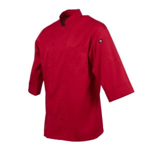 Veste De Cuisine Mixte Rouge - Taille M - Chef Works - Fourniresto