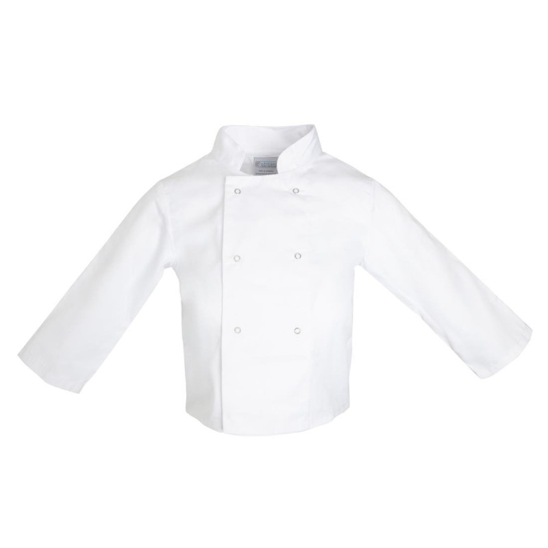 Veste De Cuisine Blanche Pour Enfant - Taille S/M 5/7 Ans - Whites Chefs Clothing - Fourniresto