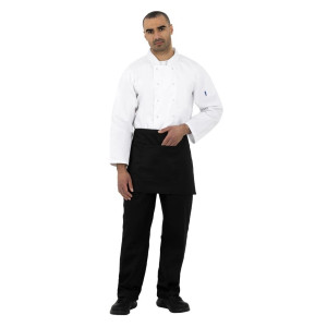 Kurze schwarze Kellnerschürze aus Polycotton 373 x 750 mm - Whites Chefs Clothing - Fourniresto