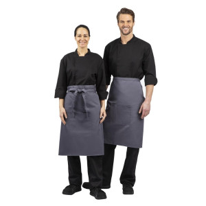 Kellnerschürze in Anthrazit aus 100% Polycotton 1000 x 700 mm - Whites Chefs Clothing - Fourniresto