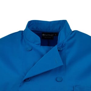 Veste De Cuisine Mixte Bleue - Taille M - Chef Works - Fourniresto