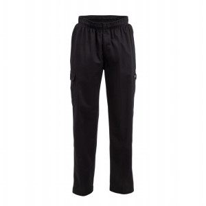 Kochhose Unisex Fit Cargo Schwarz - Größe M - Chef Works - Fourniresto