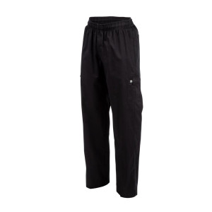 Kochhose Unisex Fit Cargo Schwarz - Größe XL - Chef Works - Fourniresto