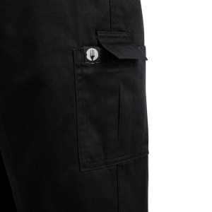 Kochhose Unisex Fit Cargo Schwarz - Größe XXL - Chef Works - Fourniresto