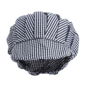 Charlotte in Blue and White Checkered Polycotton - One Size - Whites Chefs Clothing - Fourniresto