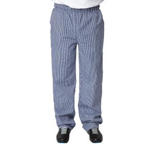 Pantalon de Cuisine Mixte Vegas à Petits Carreaux Bleus et Blancs - Taille M - Whites Chefs Clothing - Fourniresto