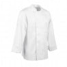 White Unisex Long Sleeve Calgary Kitchen Jacket - Size M - Chef Works - Fourniresto