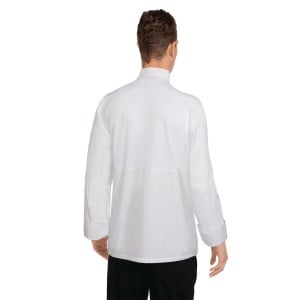 White Unisex Long Sleeve Calgary Kitchen Jacket - Size S - Chef Works - Fourniresto