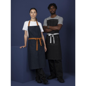 Tablier de Serveur Denim Bleu avec Ceinture en Coton 1000 x 700 mm - Whites Chefs Clothing - Fourniresto