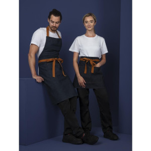 Kellnerschürze aus blauem Denim mit 100% Baumwollgürtel 1000 x 700 mm - Whites Chefs Clothing - Fourniresto