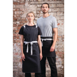 Schürze für Kellner Kurz Denim Schwarz Southside 400 x 760 mm - Whites Chefs Clothing - Fourniresto