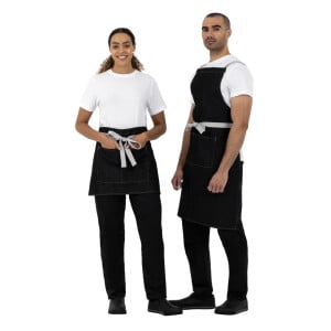 Schürze für Kellner Kurz Denim Schwarz Southside 400 x 760 mm - Whites Chefs Clothing - Fourniresto