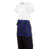 Kurze Kellnerschürze in Marineblau aus Polycotton 373 x 750 mm - Whites Chefs Clothing - Fourniresto