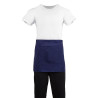 Kurze Kellnerschürze in Marineblau aus Polycotton 373 x 750 mm - Whites Chefs Clothing - Fourniresto