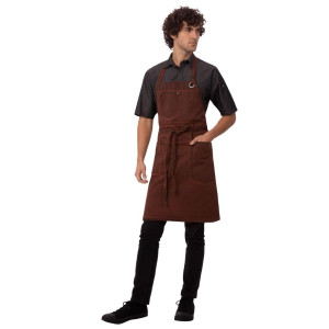 Urban Dorset Rust Bib Apron in Cotton 765 x 865 mm - Chef Works - Fourniresto