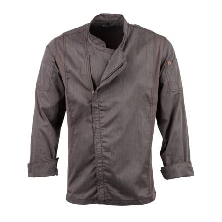 Veste de Cuisine Mixte à Fermeture Eclair Gris Graphite Hartford - Taille XS - Chef Works - Fourniresto