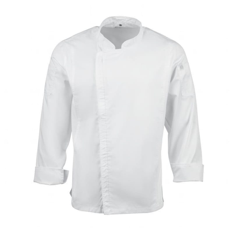 Veste de Cuisine Mixte à Fermeture Eclair Blanche Hartford - Taille S - Chef Works - Fourniresto