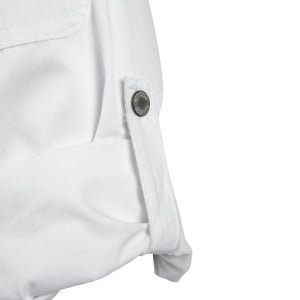 Unisex White Hartford Zipper Chef Jacket - Size XS - Chef Works - Fourniresto