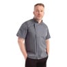 Unisex Short Sleeve Zipper Closure Ink Blue Kitchen Jacket - Size M - Chef Works - Fourniresto