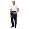 Blue Denim Server Apron with Ochre Cotton Belt 700 x 430 mm - Whites Chefs Clothing - Fourniresto