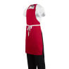 Latzschürze Rot aus Polycotton - Whites Chefs Clothing - Fourniresto