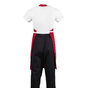 Latzschürze Rot aus Polycotton - Whites Chefs Clothing - Fourniresto