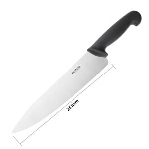 Kochmesser Schwarz Klinge 25,5 cm - Hygiplas - Fourniresto