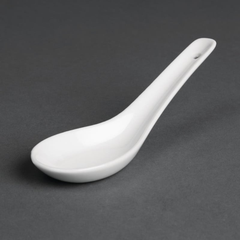 Cuillère À Riz Blanche 130 Mm - Lot De 24 - Olympia - Fourniresto