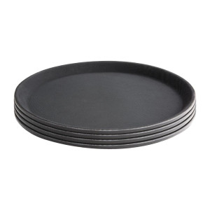 Plateau Rond Noir Antidérapant Ø 280 Mm - Olympia KRISTALLON - Fourniresto