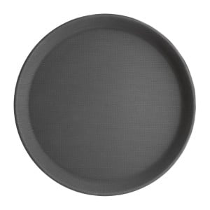 Plateau Rond Noir Antidérapant Ø 356 Mm - Olympia KRISTALLON - Fourniresto