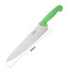 Kochmesser Grün Klinge 25,5 cm - Hygiplas - Fourniresto