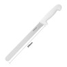 White Serrated Blade Slicing Knife 25.5 cm - Hygiplas - Fourniresto