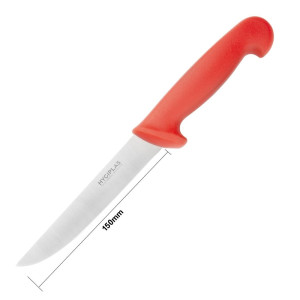 Ausbeinmesser Rot starre Klinge 15 cm - Hygiplas - Fourniresto