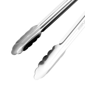 Yellow Stainless Steel 300 mm Serving Tongs - Vogue - Fourniresto