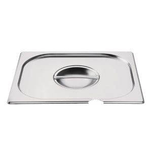 Stainless Steel Lid Gn 1/2 With Notch - Vogue - Fourniresto