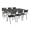 Folding Black Table Center 180 Cm - Bolero - Fourniresto