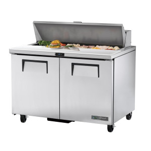 Stainless Steel Preparation Counter 2 Doors 340 L - TRUE - Fourniresto