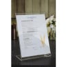 Slanted Acrylic A4 Menu Holder - Olympia - Fourniresto