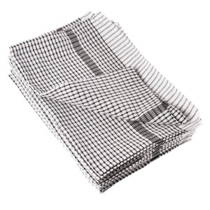 Schwarzes Polycotton-Geschirrtuch - Packung mit 10 - Vogue - Fourniresto