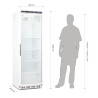 White 400 L Positive Refrigerated Display Case - Polar - Fourniresto