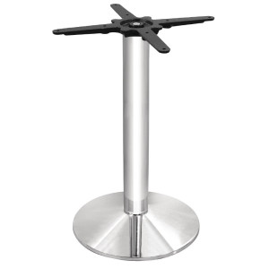 Pied De Table Rond Chromé Ø 430 Mm - Bolero - Fourniresto