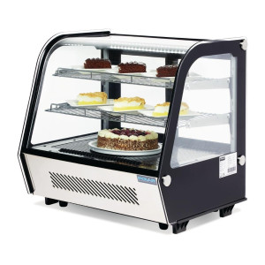 Schwarze Kühlvitrine für Theken - 120 L - Polar