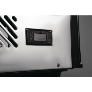 Schwarze Kühlvitrine für Theken - 120 L - Polar
