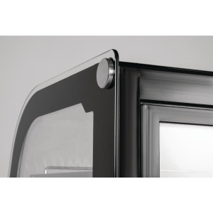 Schwarze Kühlvitrine für Theken - 120 L - Polar