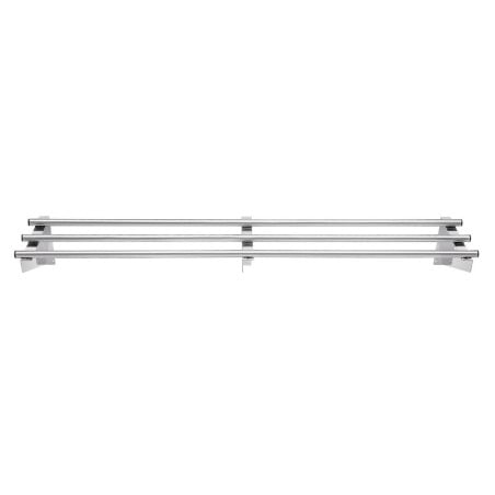 Wall-mounted Tubular Stainless Steel Shelf 1500 mm - Vogue - Fourniresto