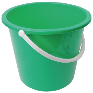 Seau Rond En Plastique Vert 10 L - Jantex - Fourniresto