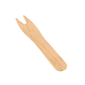 Biodegradable Wooden Fork 95 mm - Pack of 1000 - Fiesta Green - Fourniresto